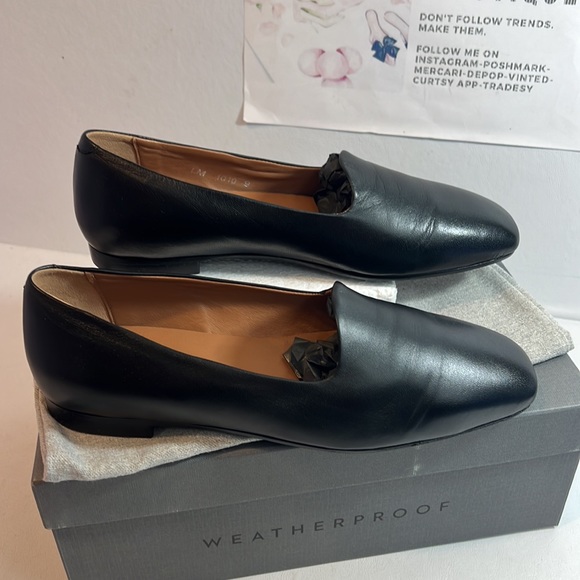 Aquatalia Reanna Leather Ballerina Flats black color New classic casual everyday - Picture 3 of 6